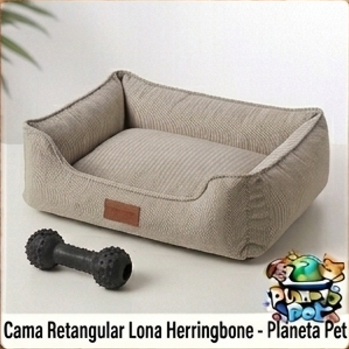 Cama Retangular Lona Herringbone